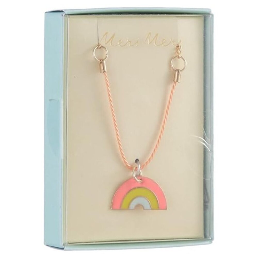NIB Meri Meri KIDS Rainbow Pendant Necklace PASTELS NEW $28